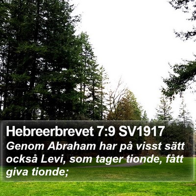 Hebreerbrevet 7:9 SV1917 Bible Verse Image