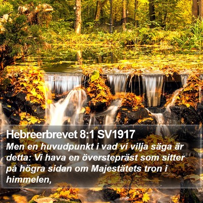 Hebreerbrevet 8:1 SV1917 Bible Verse Image