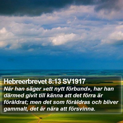 Hebreerbrevet 8:13 SV1917 Bible Verse Image