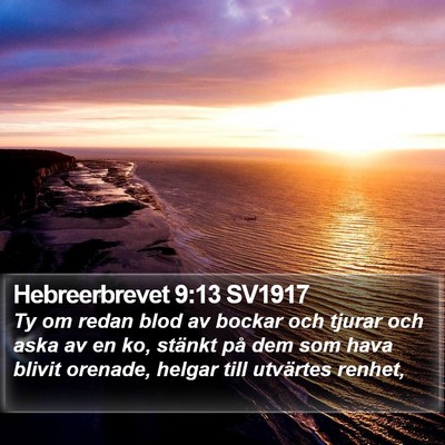 Hebreerbrevet 9:13 SV1917 Bible Verse Image