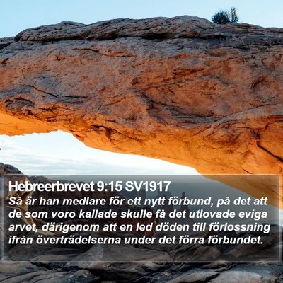 Hebreerbrevet 9:15 SV1917 Bible Verse Image