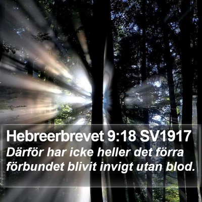 Hebreerbrevet 9:18 SV1917 Bible Verse Image