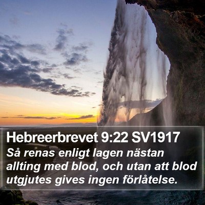 Hebreerbrevet 9:22 SV1917 Bible Verse Image