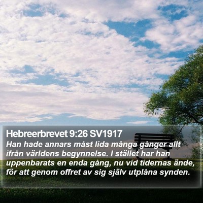 Hebreerbrevet 9:26 SV1917 Bible Verse Image