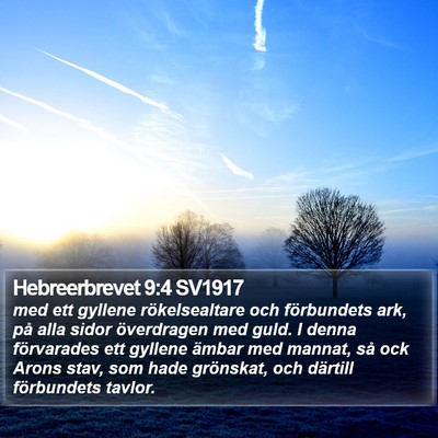 Hebreerbrevet 9:4 SV1917 Bible Verse Image