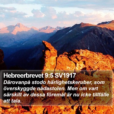 Hebreerbrevet 9:5 SV1917 Bible Verse Image