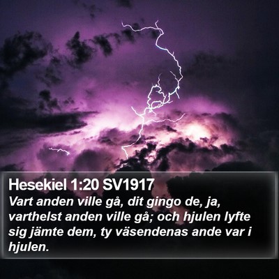 Hesekiel 1:20 SV1917 Bible Verse Image
