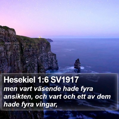 Hesekiel 1:6 SV1917 Bible Verse Image