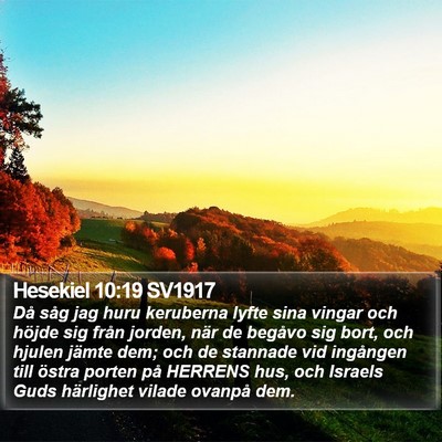 Hesekiel 10:19 SV1917 Bible Verse Image