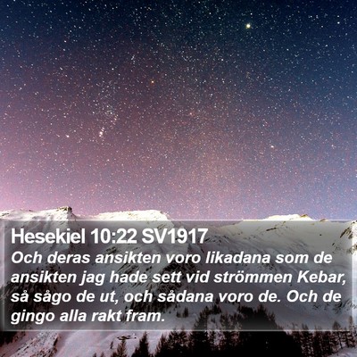 Hesekiel 10:22 SV1917 Bible Verse Image