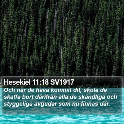 Hesekiel 11:18 SV1917 Bible Verse Image
