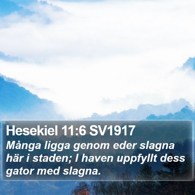 Hesekiel 11:6 SV1917 Bible Verse Image