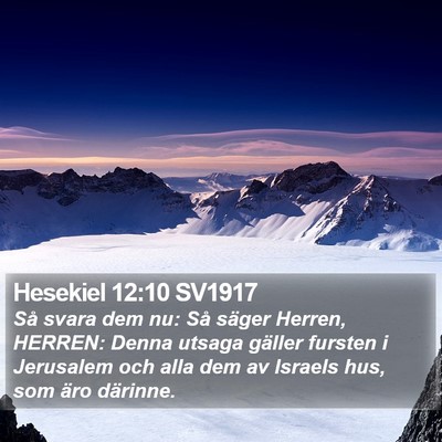Hesekiel 12:10 SV1917 Bible Verse Image