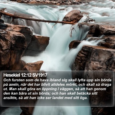 Hesekiel 12:12 SV1917 Bible Verse Image