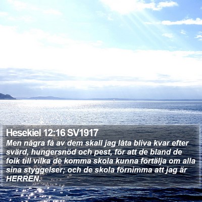Hesekiel 12:16 SV1917 Bible Verse Image