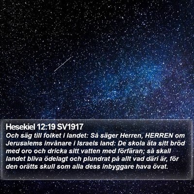 Hesekiel 12:19 SV1917 Bible Verse Image