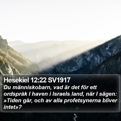 Hesekiel 12:22 SV1917 Bible Verse Image