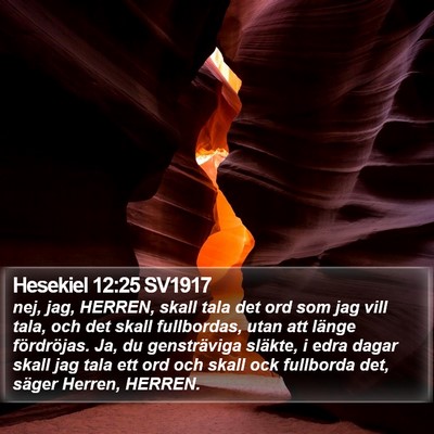 Hesekiel 12:25 SV1917 Bible Verse Image