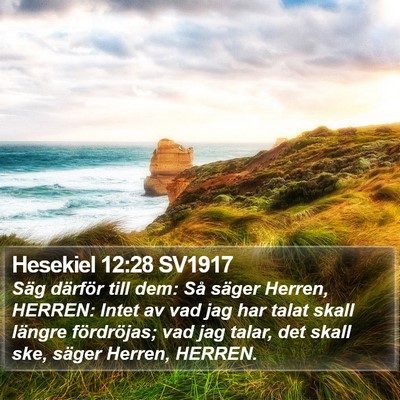 Hesekiel 12:28 SV1917 Bible Verse Image