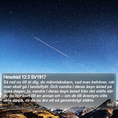 Hesekiel 12:3 SV1917 Bible Verse Image