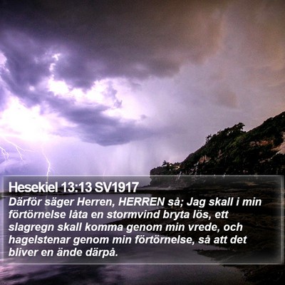 Hesekiel 13:13 SV1917 Bible Verse Image