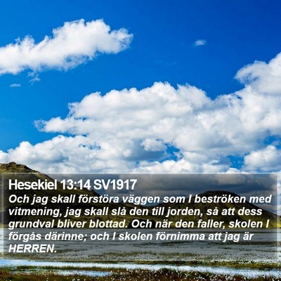 Hesekiel 13:14 SV1917 Bible Verse Image