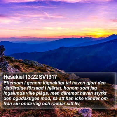 Hesekiel 13:22 SV1917 Bible Verse Image