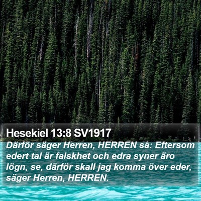 Hesekiel 13:8 SV1917 Bible Verse Image