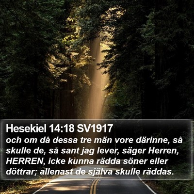 Hesekiel 14:18 SV1917 Bible Verse Image