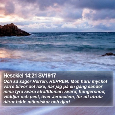 Hesekiel 14:21 SV1917 Bible Verse Image