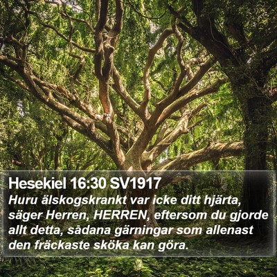 Hesekiel 16:30 SV1917 Bible Verse Image