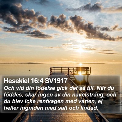 Hesekiel 16:4 SV1917 Bible Verse Image