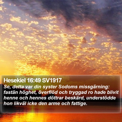 Hesekiel 16:49 SV1917 Bible Verse Image