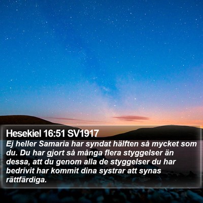 Hesekiel 16:51 SV1917 Bible Verse Image