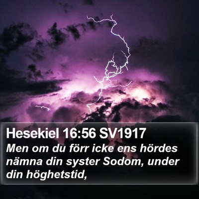 Hesekiel 16:56 SV1917 Bible Verse Image