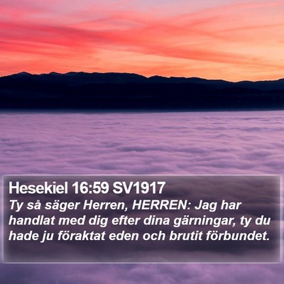 Hesekiel 16:59 SV1917 Bible Verse Image