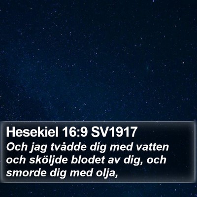 Hesekiel 16:9 SV1917 Bible Verse Image
