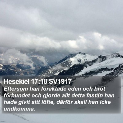 Hesekiel 17:18 SV1917 Bible Verse Image