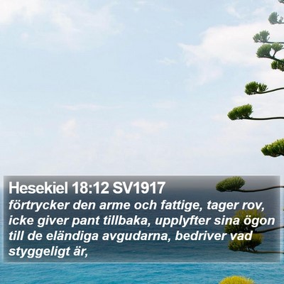 Hesekiel 18:12 SV1917 Bible Verse Image