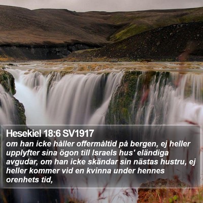 Hesekiel 18:6 SV1917 Bible Verse Image
