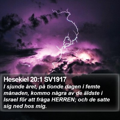 Hesekiel 20:1 SV1917 Bible Verse Image