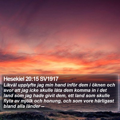Hesekiel 20:15 SV1917 Bible Verse Image