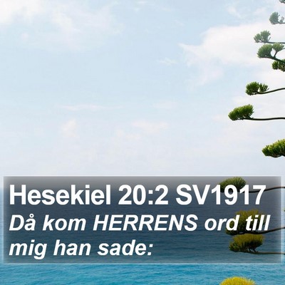 Hesekiel 20:2 SV1917 Bible Verse Image