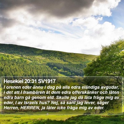 Hesekiel 20:31 SV1917 Bible Verse Image