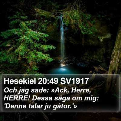 Hesekiel 20:49 SV1917 Bible Verse Image