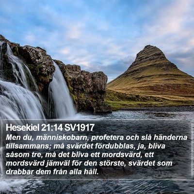 Hesekiel 21:14 SV1917 Bible Verse Image