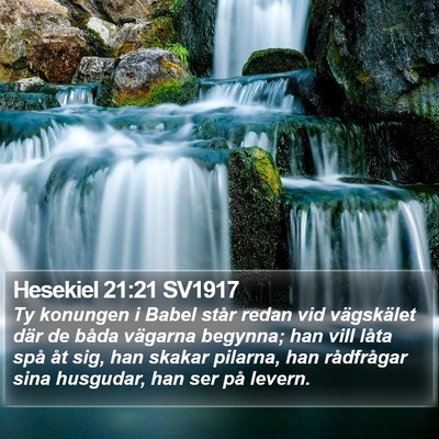 Hesekiel 21:21 SV1917 Bible Verse Image
