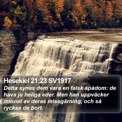 Hesekiel 21:23 SV1917 Bible Verse Image