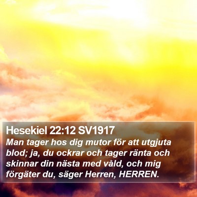 Hesekiel 22:12 SV1917 Bible Verse Image