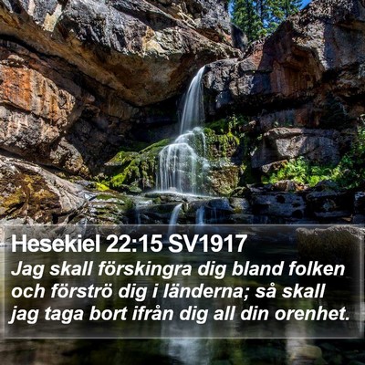 Hesekiel 22:15 SV1917 Bible Verse Image